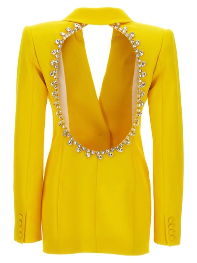 Shop Area Crystal Open Back Jackets Yellow