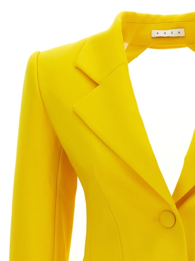 Shop Area Crystal Open Back Jackets Yellow