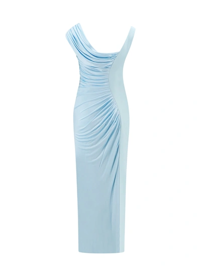 Shop Versace Viscose Dress With Frontal Drapery