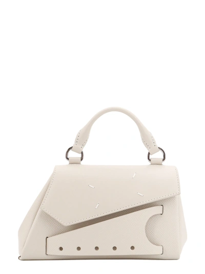Shop Maison Margiela Leather Handbag With Iconic Stitchings