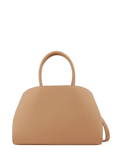 Shop Ferragamo Leather Handbag With Gancini Metal Detail