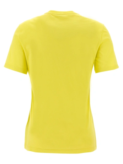 Shop Versace Logo Embroidery T-shirt Yellow