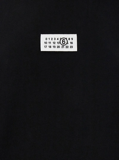 Shop Mm6 Maison Margiela Logo Hoodie Sweatshirt Black