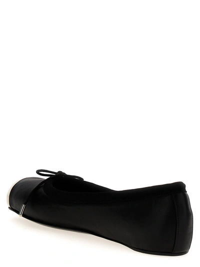 Shop Alexander Mcqueen Metal Toe Ballet Flats Flat Shoes Black