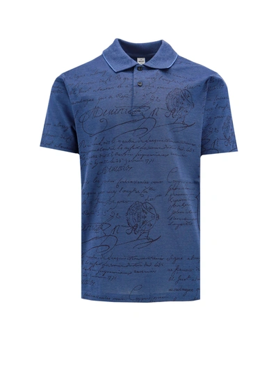 Shop Berluti Cotton Polo Shirt With Iconic Embroidery