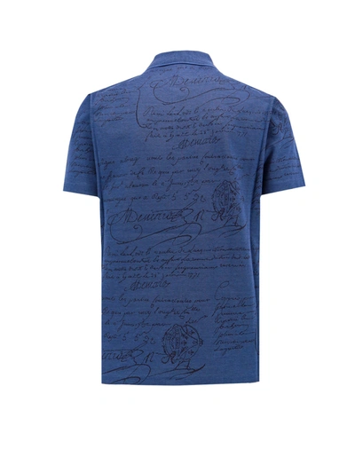 Shop Berluti Cotton Polo Shirt With Iconic Embroidery