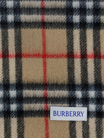Shop Burberry Cashmere Scarf With Vintage Check Print
