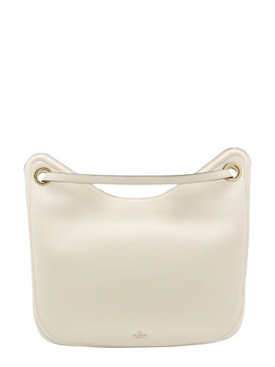 Shop Valentino Leather Shoulder Bag With Vlogo Signature Detail