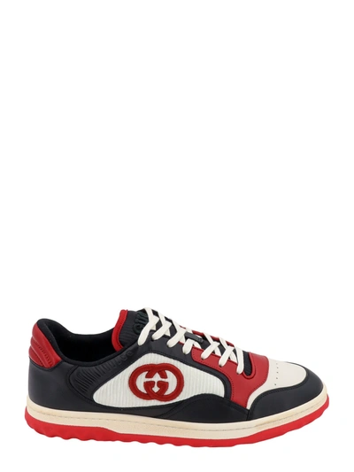 Shop Gucci Leather And Nylon Sneakers With Gg Logo