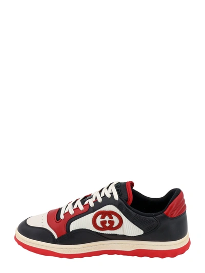 Shop Gucci Leather And Nylon Sneakers With Gg Logo
