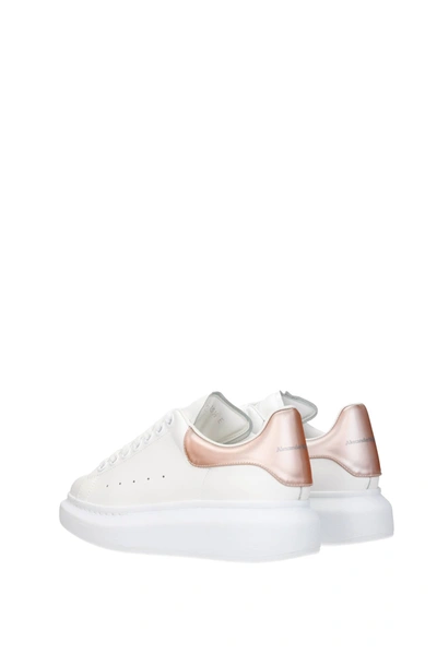 Shop Alexander Mcqueen Sneakers Oversize Leather White Moonstone