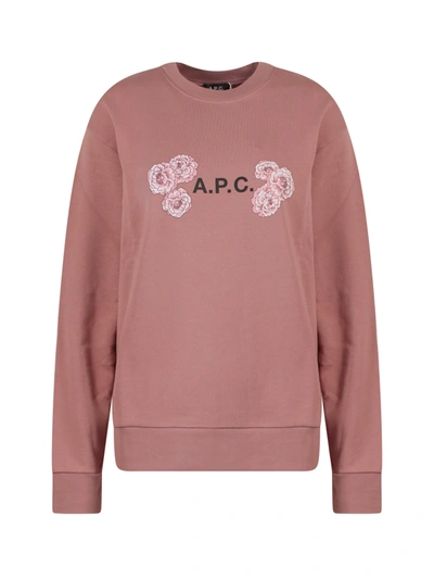 Shop Apc Cotton Sweatshirt With Print