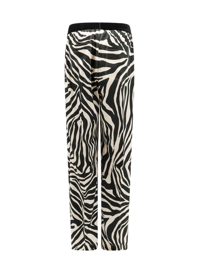 Shop Tom Ford Stretch Silk Trouser With Animalier Print