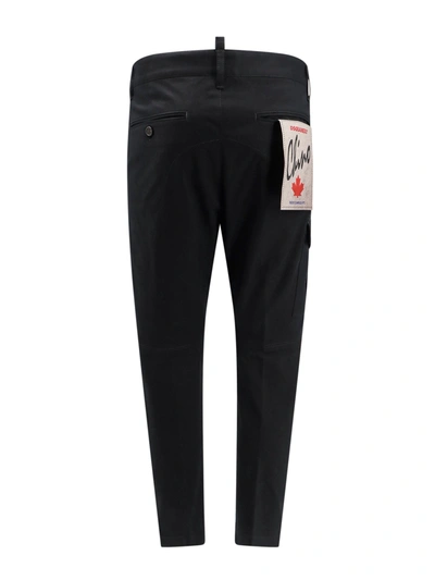 Shop Dsquared2 Cotton Cargo Trouser With Logo Patch