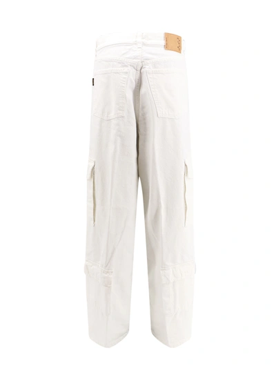 Shop Haikure Cargo White Denim Trouser