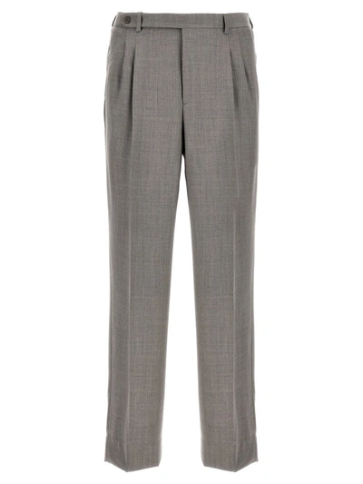 Shop Brioni 'capri' Pants In Gray