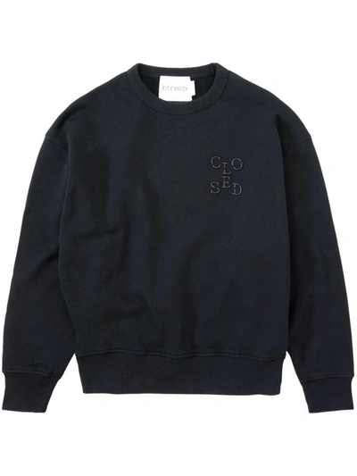 Shop Closed Logo Organic Cotton Sweatshirt In Black
