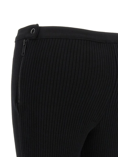 Shop Courrèges 'reedition Rib Knit' Pants In Black