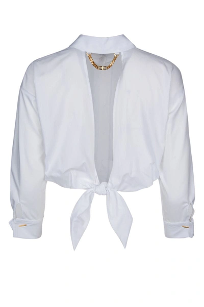 Shop Elisabetta Franchi Shirts In Bianco