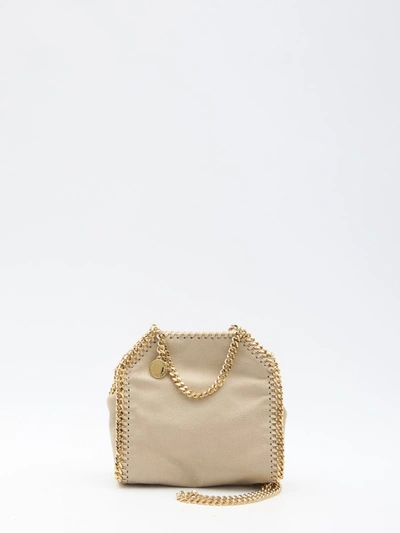 Shop Stella Mccartney Falabella Micro Tote Bag In Ivory