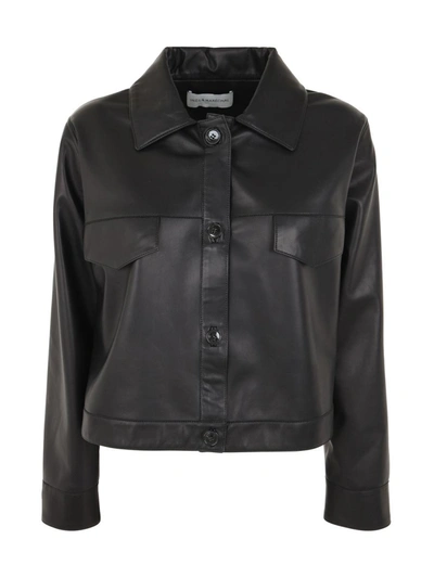 Shop Inès & Maréchal Long Island Shearling Jacket Clothing In Black