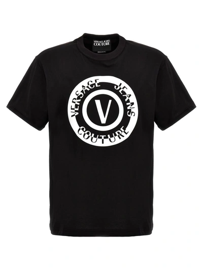 Shop Versace Jeans Couture 'vemblem' T-shirt In Black