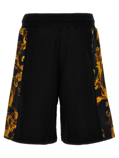 Shop Versace Jeans Couture Contrast Band Bermuda Shorts In Multicolor