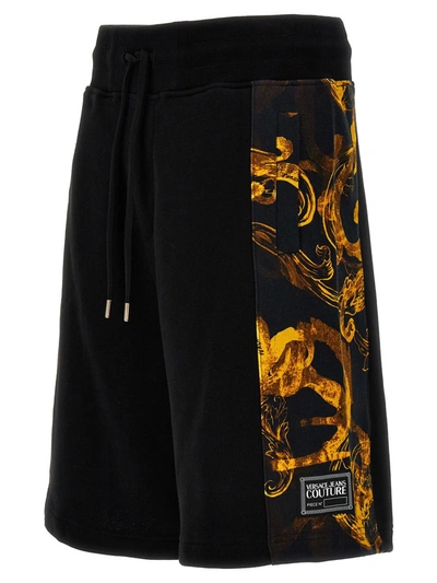 Shop Versace Jeans Couture Contrast Band Bermuda Shorts In Multicolor