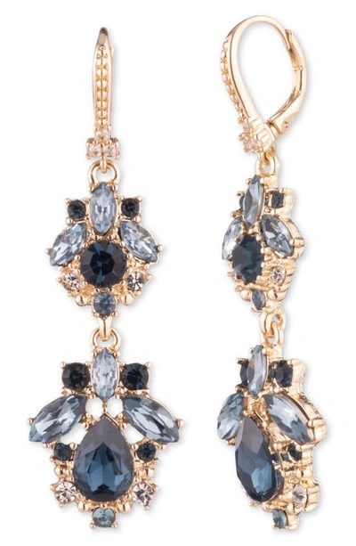 Shop Marchesa Crystal Drop Earrings In Gold/ Montana