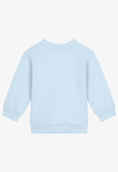Shop Dolce & Gabbana Baby Boys Logo-printed Sweatshirt In Blue