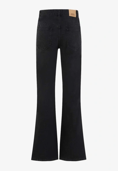 Shop Isabel Marant Belvira Flared Jeans In Black