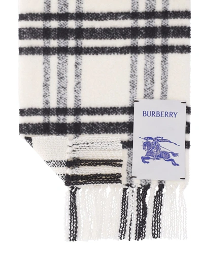 Shop Burberry Scarfs In White