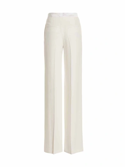 Ermanno Scervino High-waisted Trousers With Belted Detail And Luxurious Fabric Blend In White