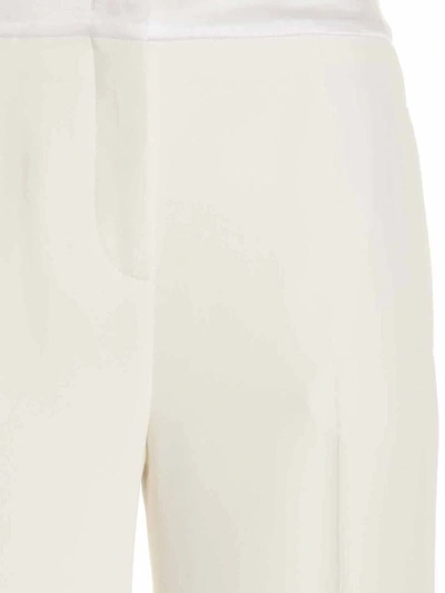 Ermanno Scervino High-waisted Trousers With Belted Detail And Luxurious Fabric Blend In White