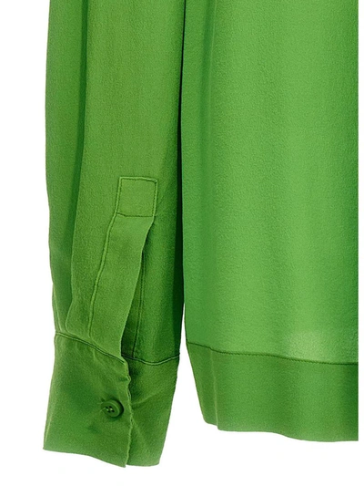 Shop Nude Silk Bloshirt In Green