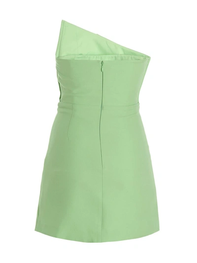 Shop Roland Mouret 'asymmetric' Dress In Green