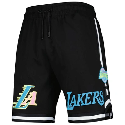 Shop Pro Standard Black Los Angeles Lakers Washed Neon Shorts