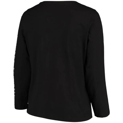 Shop Majestic Black Las Vegas Raiders Plus Size Team Logo Long Sleeve T-shirt
