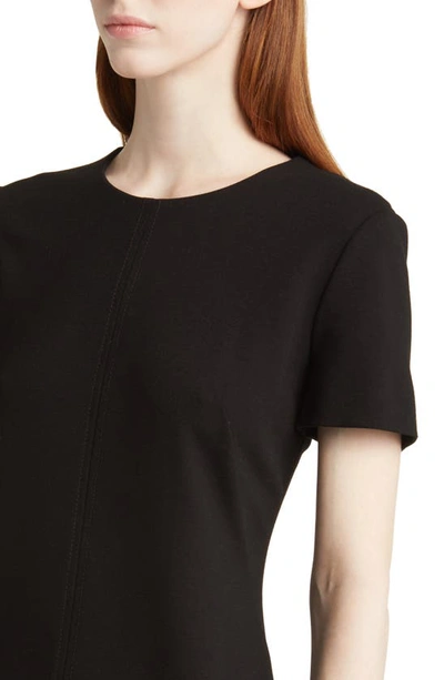 Shop Hugo Boss Donalara Short Sleeve Dress In Black