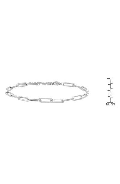 Hmy Jewelry Paper Clip Chain Bracelet In Metallic