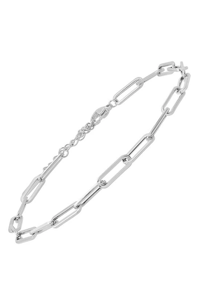 Hmy Jewelry Paper Clip Chain Bracelet In Metallic