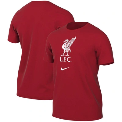 Shop Nike Red Liverpool Crest  T-shirt