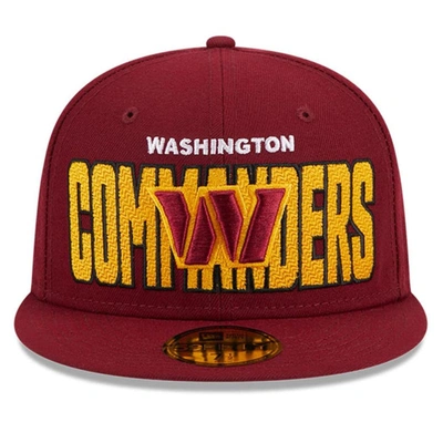 Shop New Era Burgundy Washington Commanders 2023 Nfl Draft 59fifty Fitted Hat