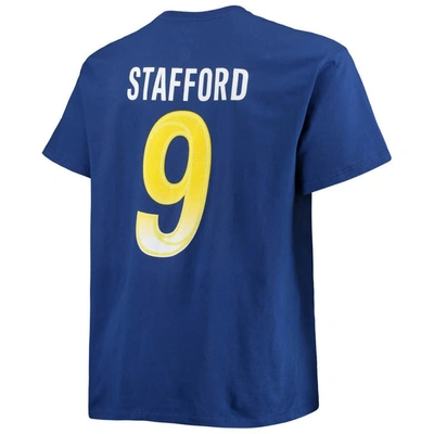 Fanatics Men's  Matthew Stafford Royal Los Angeles Rams Big And Tall Player Name And Number T-shirt In Royal