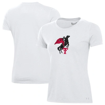 Shop Under Armour White Texas Tech Red Raiders Throwback Performance Cotton T-shirt