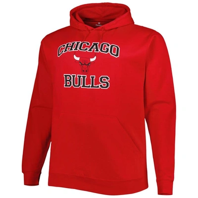 Shop Profile Red Chicago Bulls Big & Tall Heart & Soul Pullover Hoodie