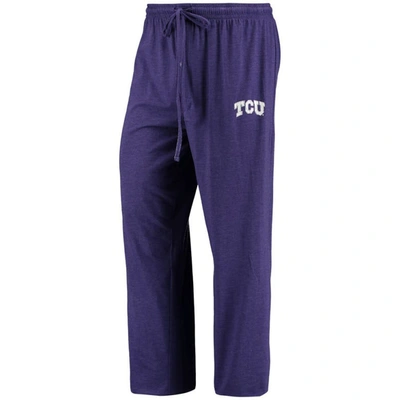 Shop Concepts Sport Purple/heathered Charcoal Tcu Horned Frogs Meter Long Sleeve T-shirt & Pants Sleep Se In Heather Charcoal