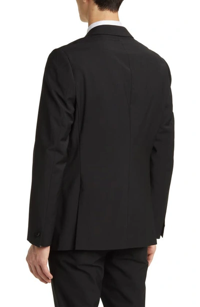 Reiss Chocolate Brown Single-breasted Wool Blend Blazer Slim Fit In Black