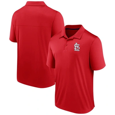 Shop Fanatics Branded  Red St. Louis Cardinals Fitted Polo
