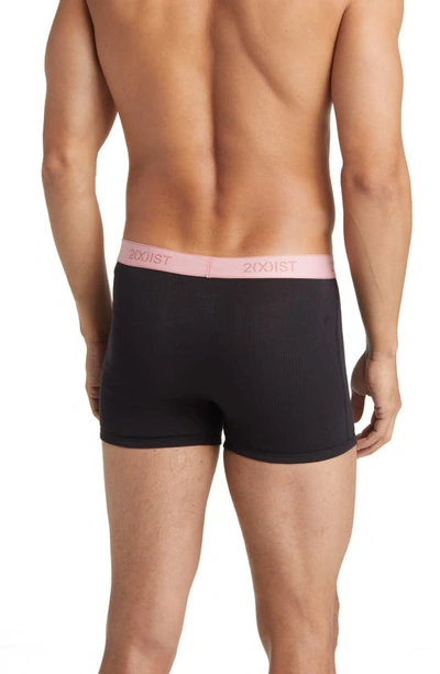 Shop 2(x)ist 3-pack Cotton No Show Trunks In Black W Tattoo